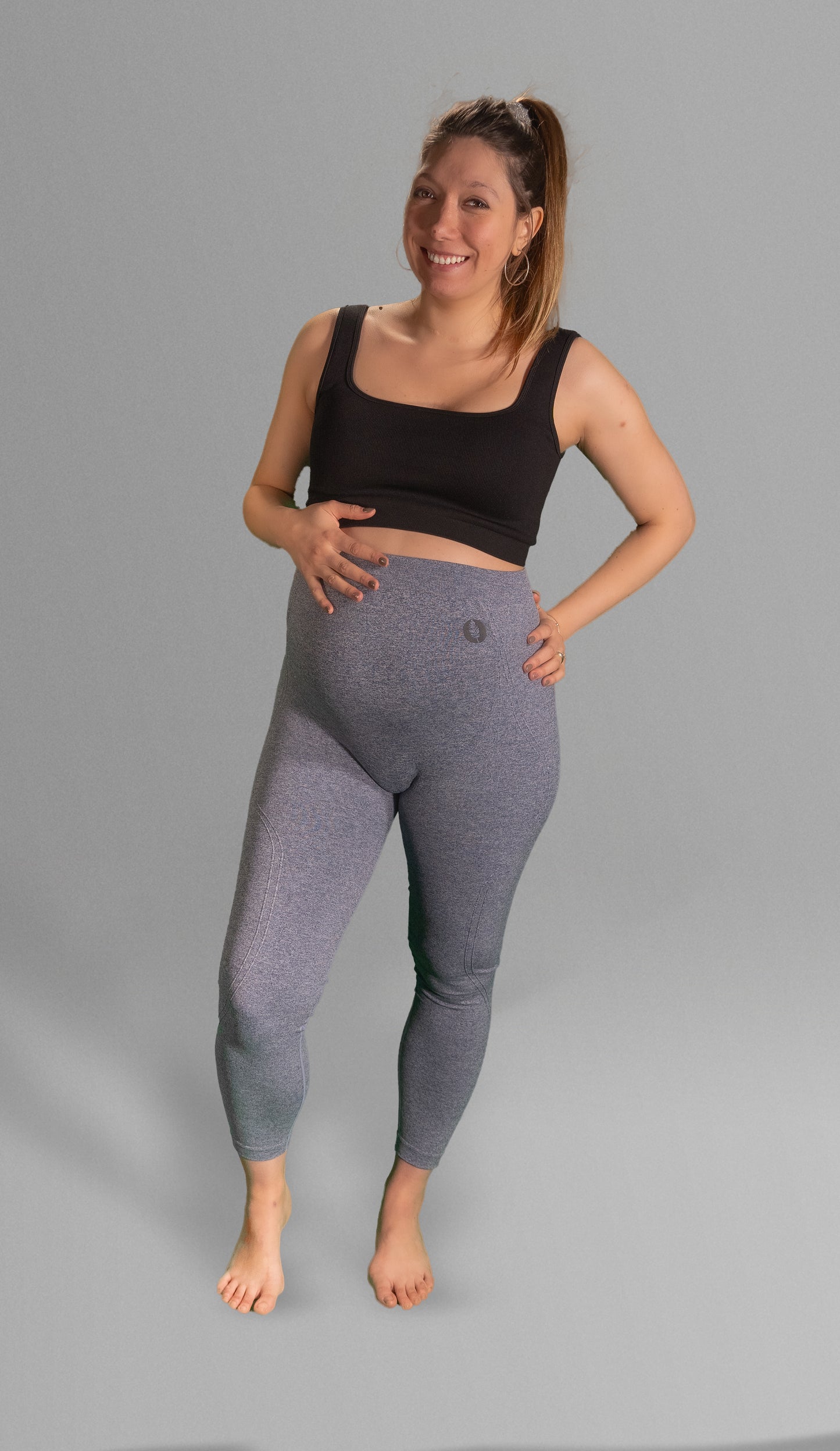 Calzas Maternal Active Mom Gris